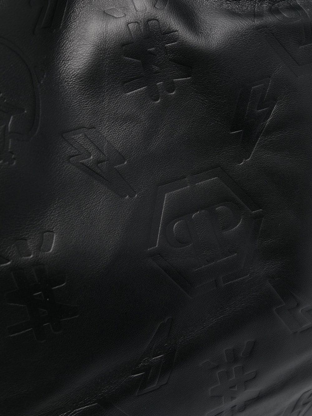 Shop Philipp Plein Embossed Monogram Tote Bag In 黑色