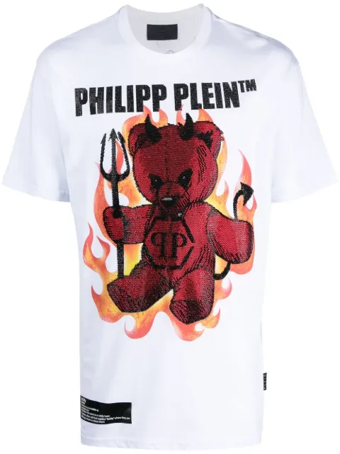 Philipp Plein SS Teddy Bear graphic logo-print T-shirt