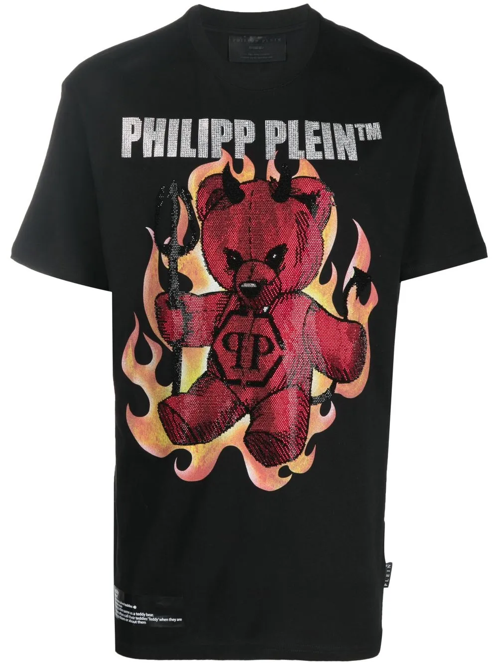 

Philipp Plein SS Teddy Bear graphic logo-print T-shirt - Black