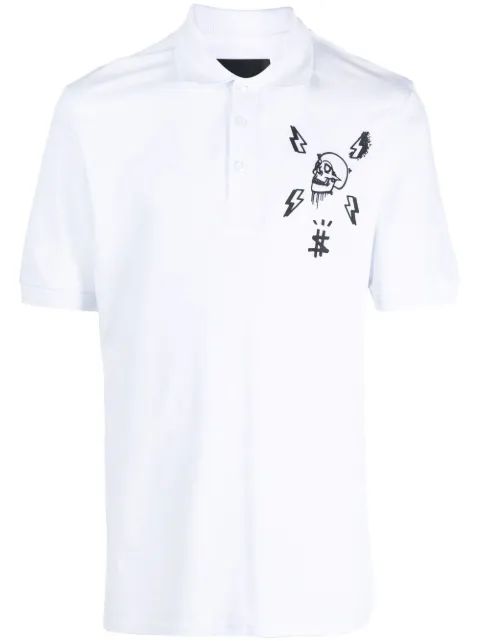Philipp Plein playera tipo polo con motivo Skull