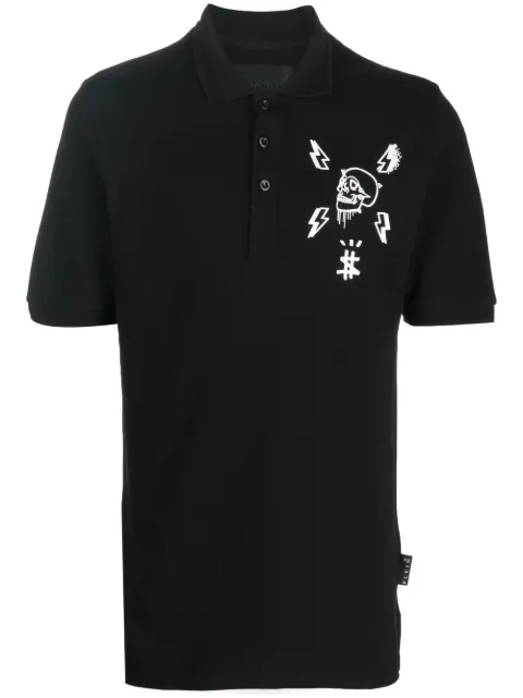 Philipp Plein playera tipo polo con motivo Skull