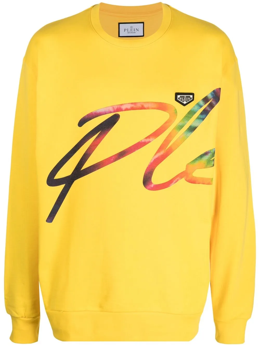 Philipp Plein Moletom com estampa de logo Signature | Amarelo | Image 1