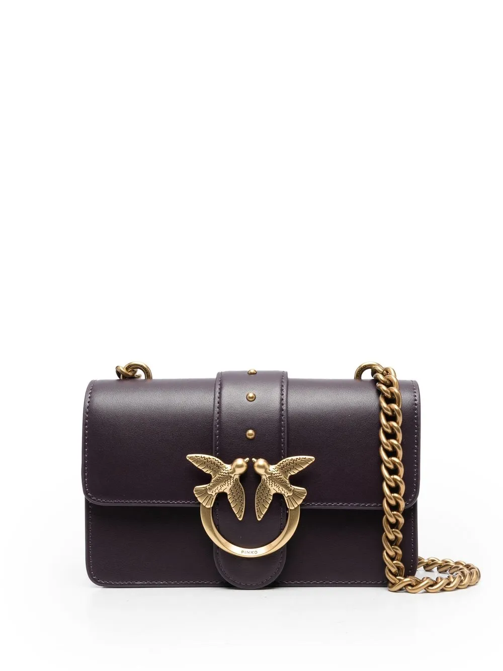 

PINKO bolsa crossbody con placa del logo - Morado