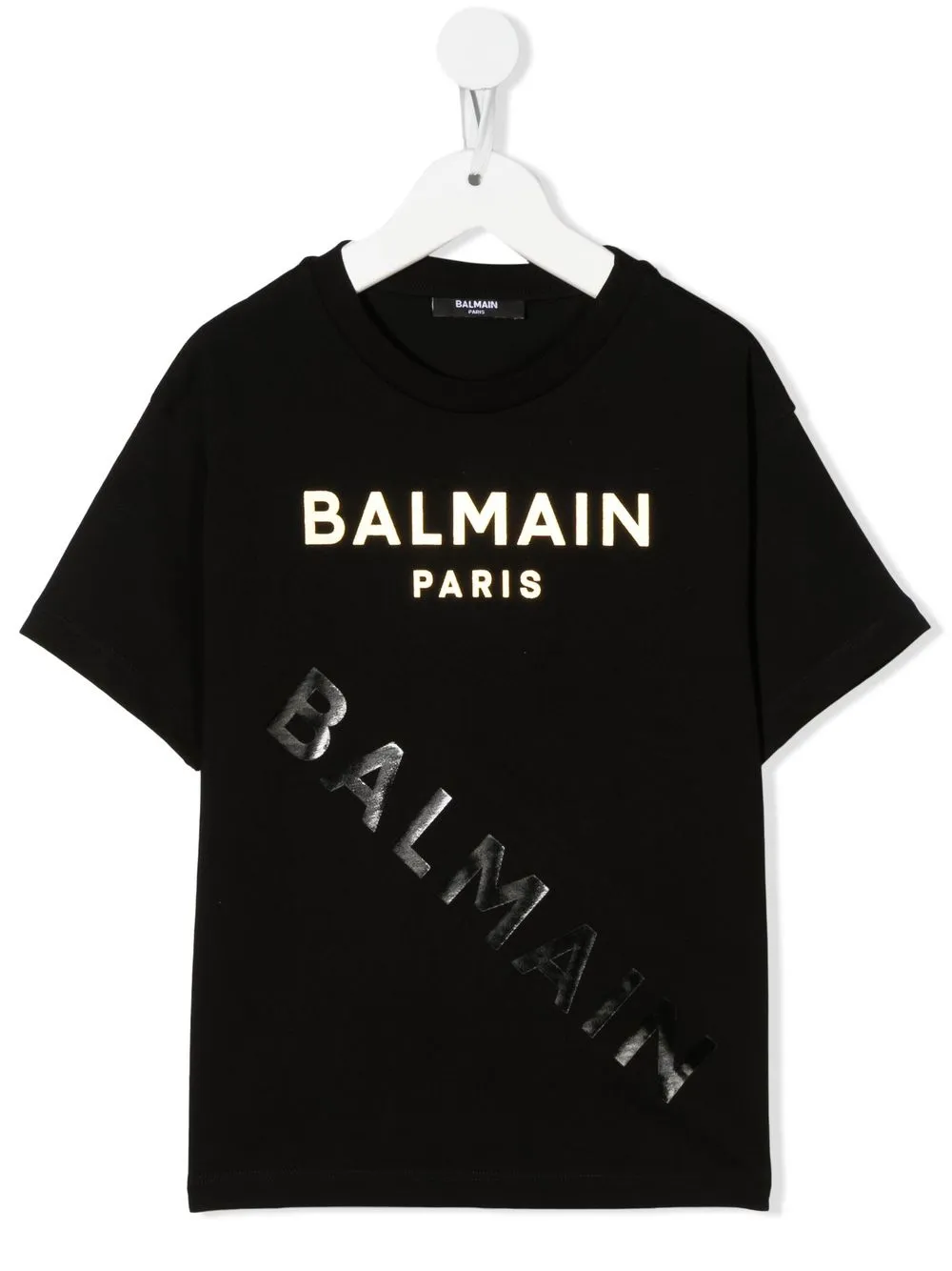 

Balmain Kids logo print cotton T-shirt - Black