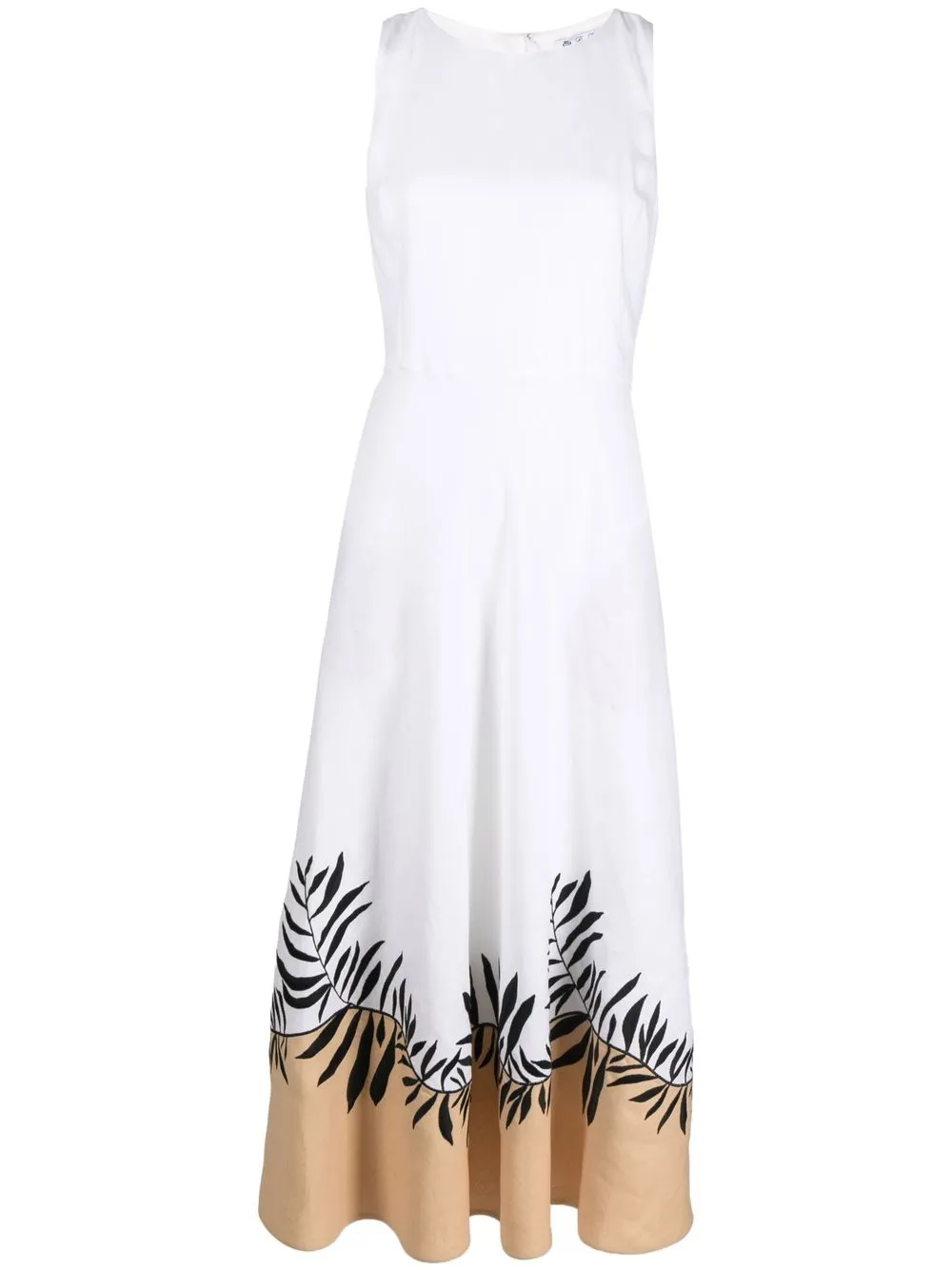 

Loro Piana vestido midi con estampado botánico - Blanco