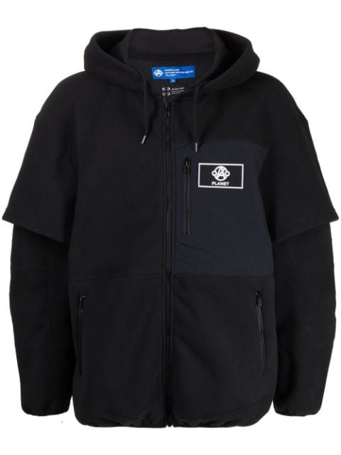 Anrealage hoodie zippé à patch logo