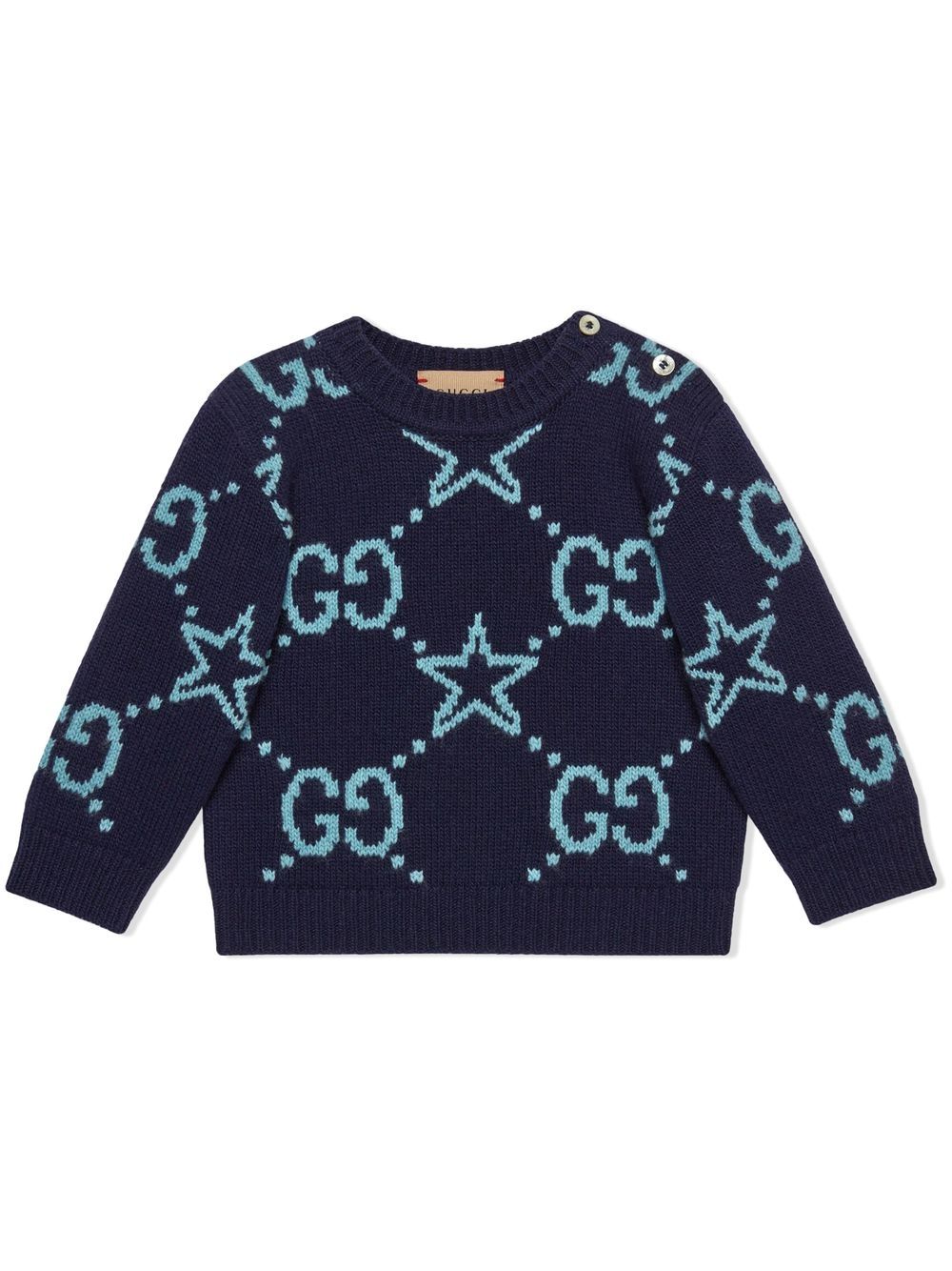 

Gucci Kids GG-pattern wool jumper - Blue