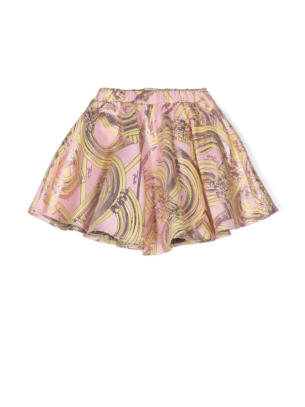 

PUCCI Junior patterned flared mini skirt - Pink