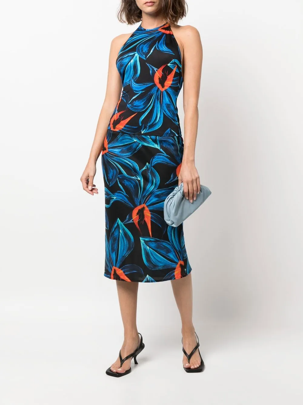Louisa Ballou Midi-rok met print - Zwart