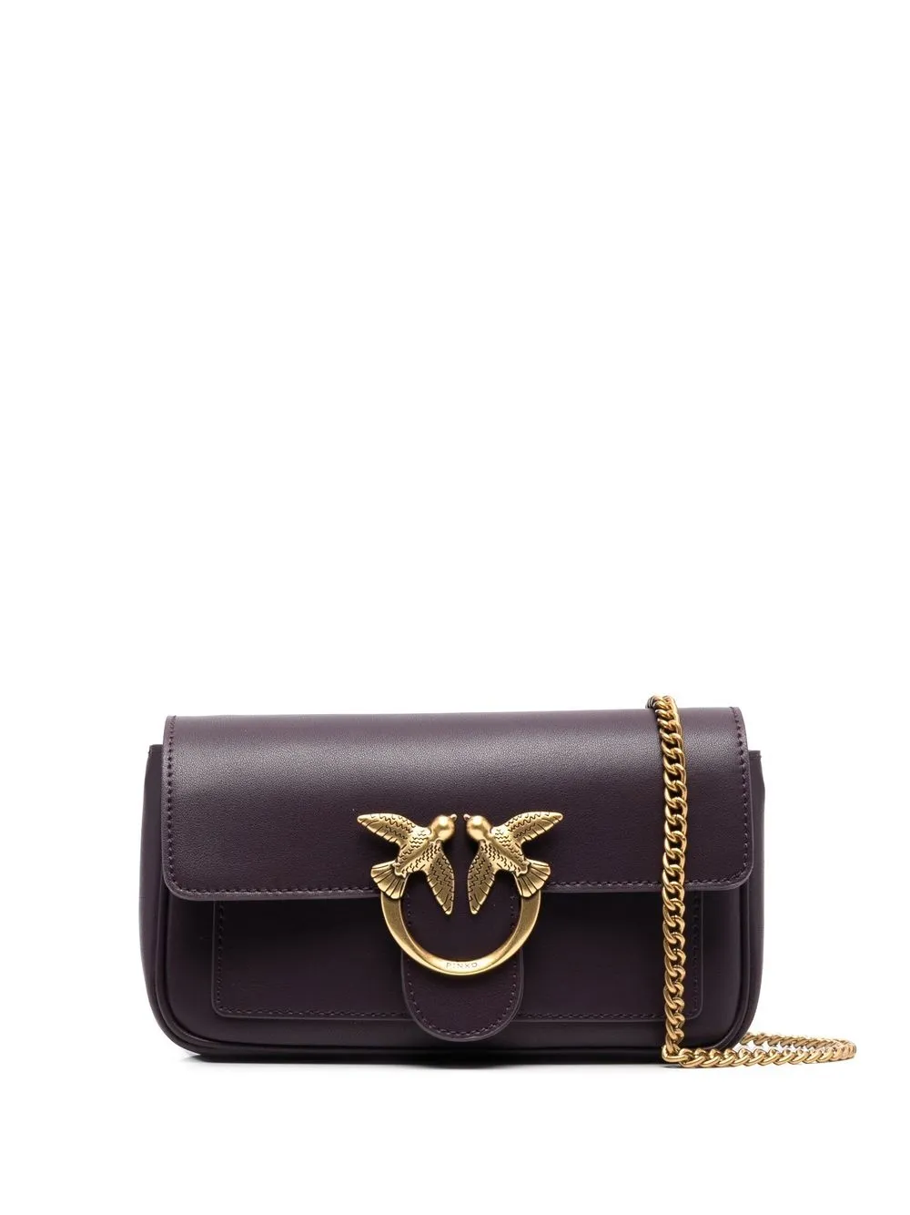 

PINKO bolsa crossbody con placa del logo - Morado