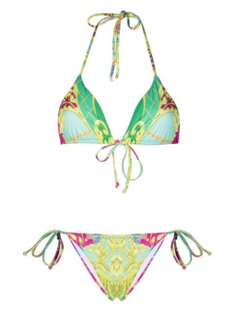 Philipp Plein Baroque-print bikini Women