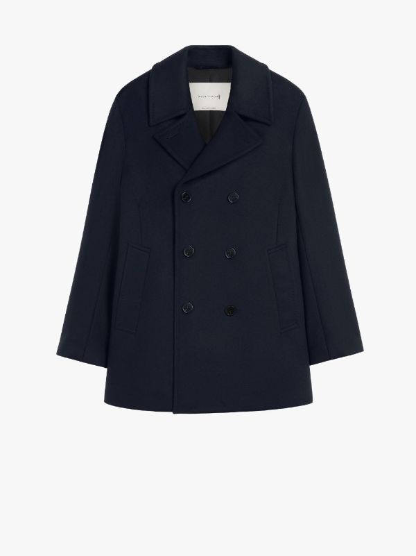 DALTON Navy Wool & Cashmere Pea Coat | GM-1075F | Mackintosh