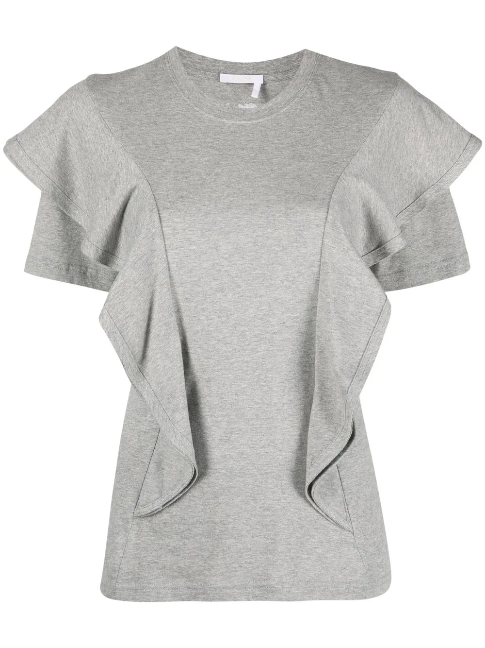 

Chloé ruffled cotton T-shirt - Grey