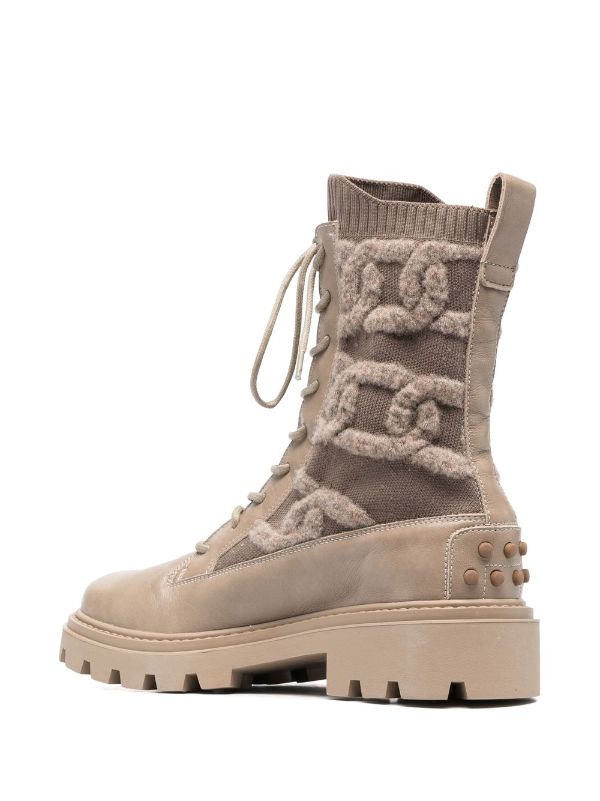 combat boots shearling