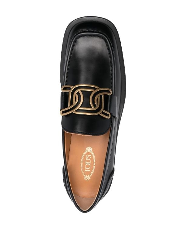 Tod's logo-plaque Leather Loafers - Farfetch