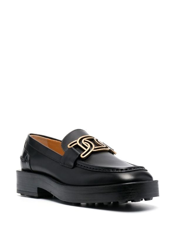 Tod's logo-plaque Leather Loafers - Farfetch