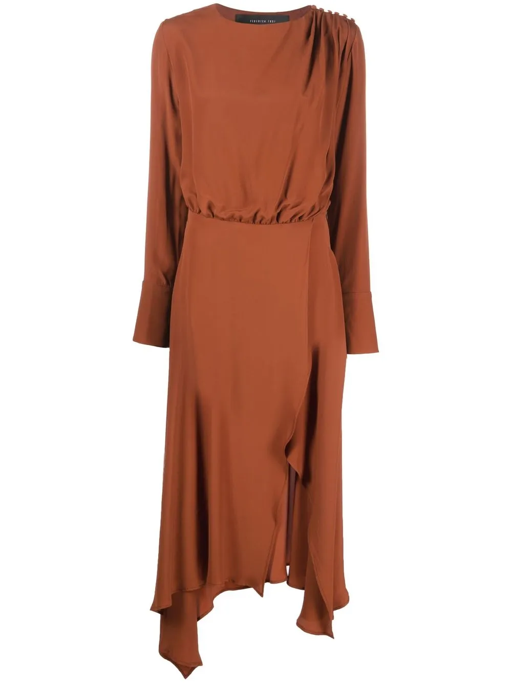 

Federica Tosi draped wrap-skirt dress - Brown