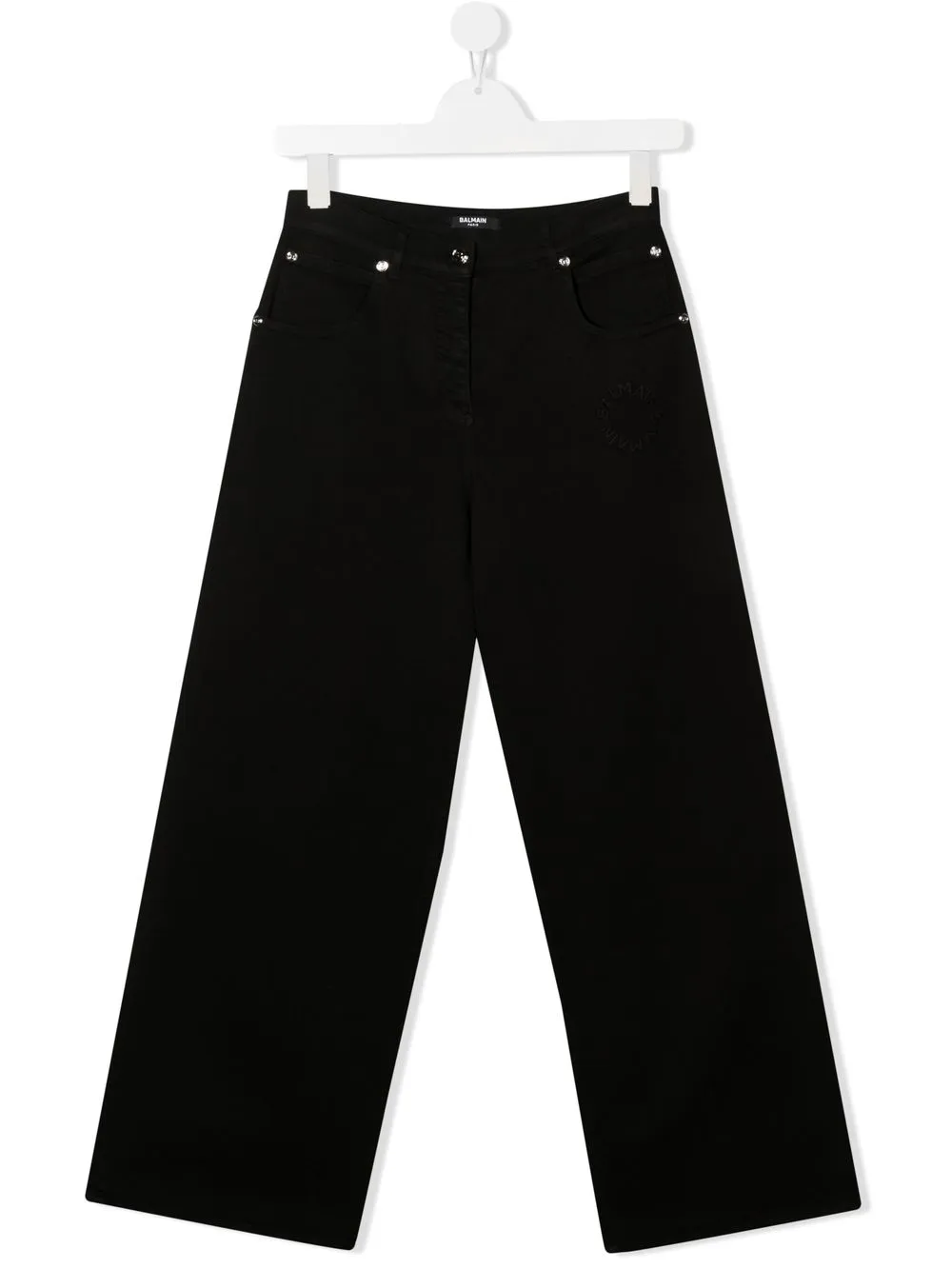 

Balmain Kids jeans con logo bordado - Negro