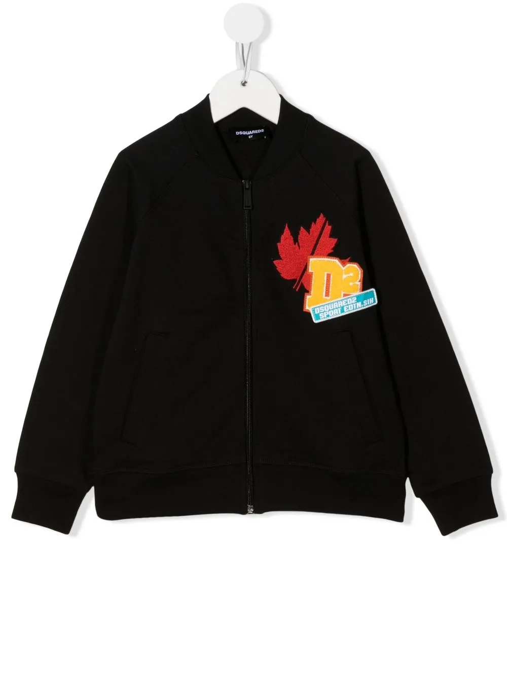 

Dsquared2 Kids chamarra bomber con logo bordado - Negro