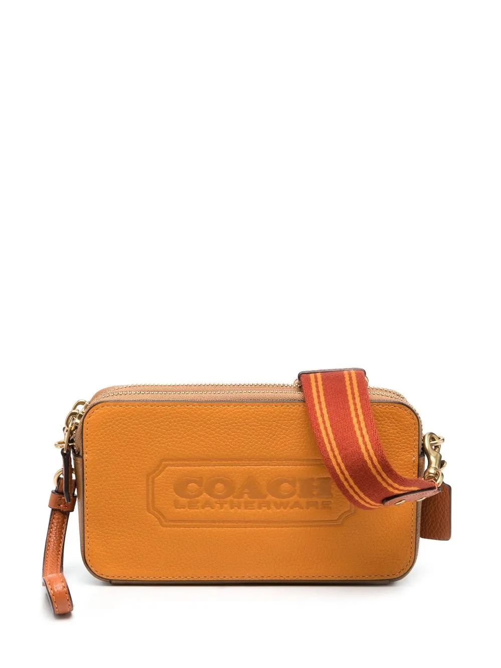 

Coach bolsa crossbody con logo en relieve - Naranja