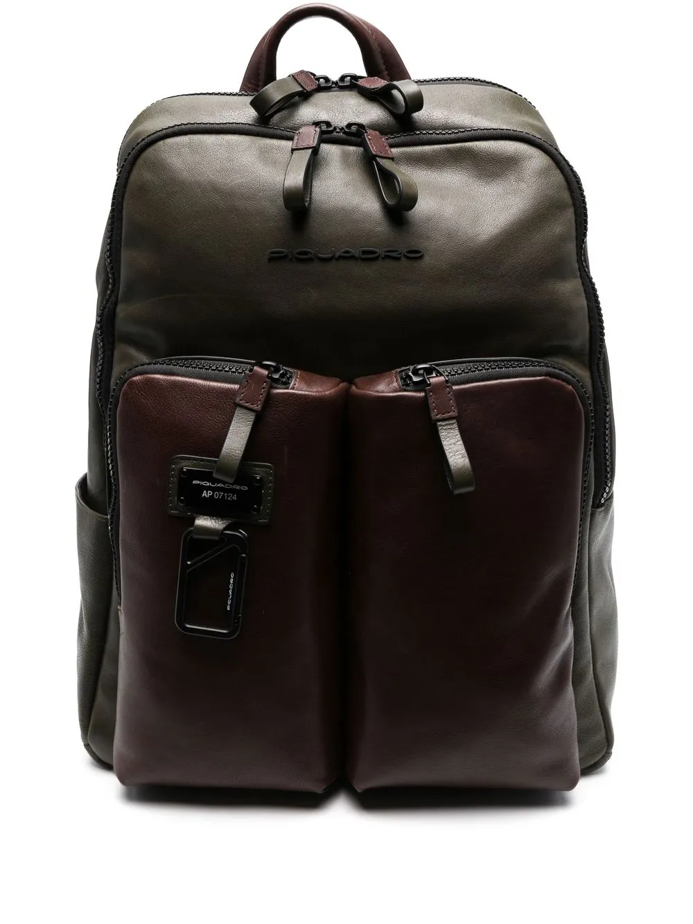 PIQUADRO Zaino con placca logo - Verde