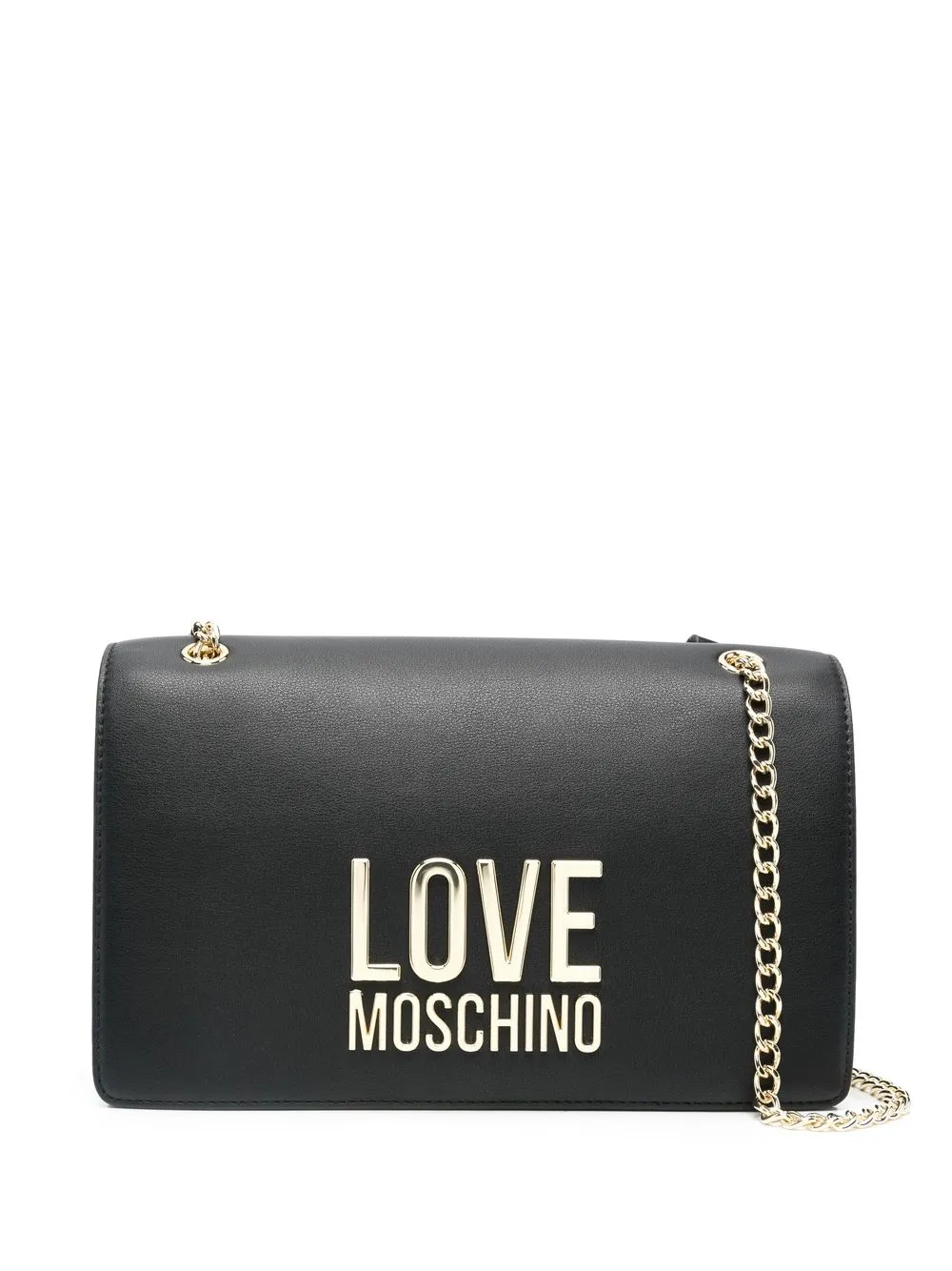 

Love Moschino logo-plaque shoulder bag - Black