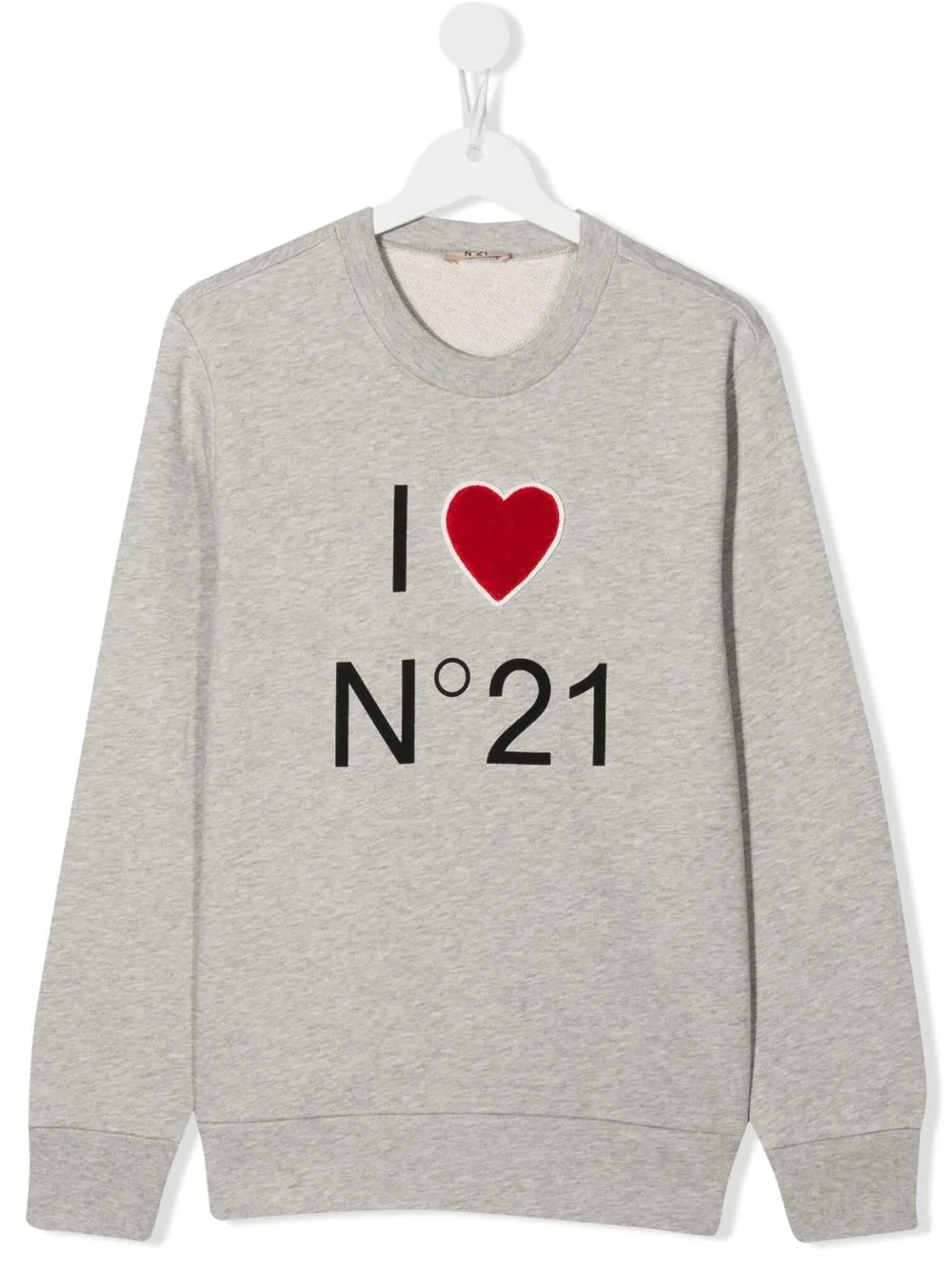 

Nº21 Kids TEEN logo-print cotton sweatshirt - Grey