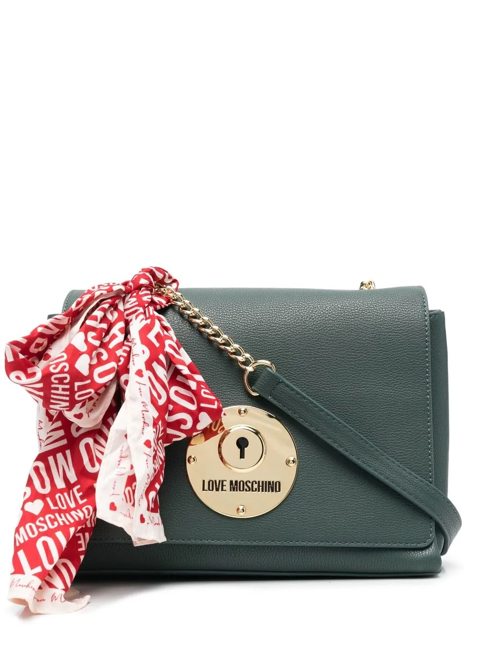 

Love Moschino bolsa de hombro con placa del logo - Verde