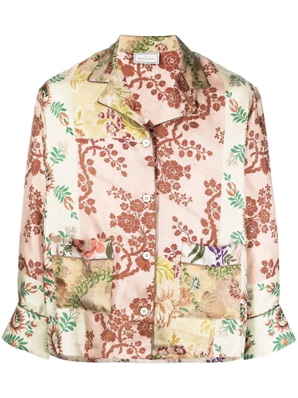 

Pierre-Louis Mascia camisa de seda con estampado floral - Rojo