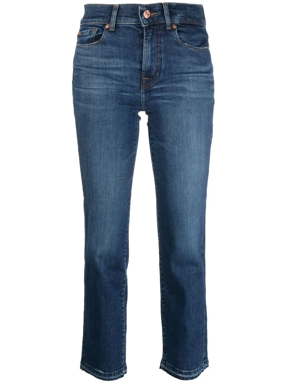 

7 For All Mankind Illusion slim-fit cropped jeans - Blue