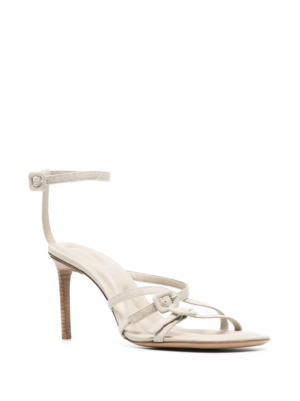Jacquemus Neutral Camargue 100 Leather Sandals In Neutrals