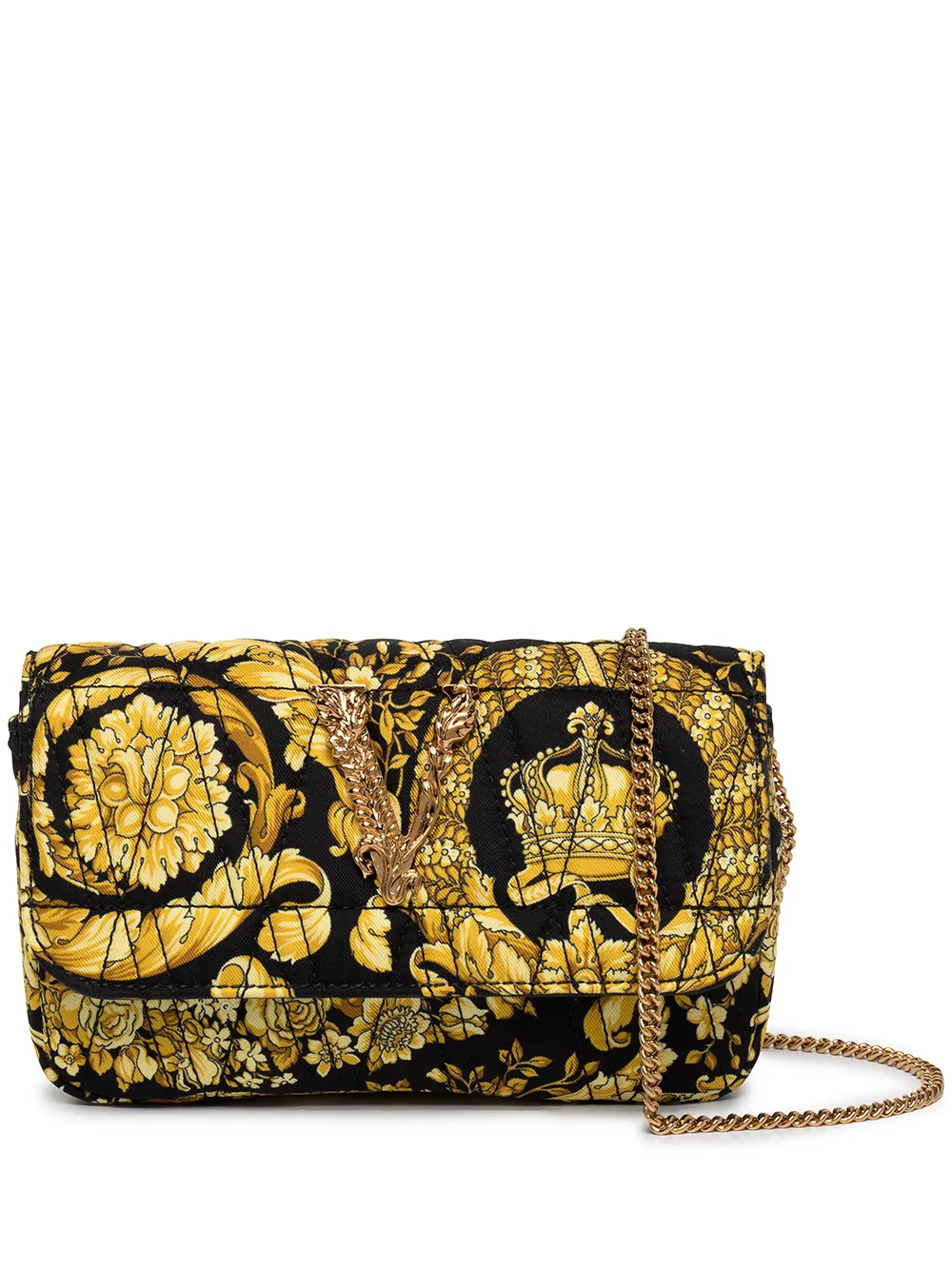 

Versace signature Barocco print cross-body bag - Black