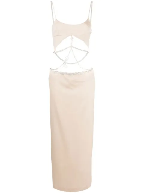 Christopher Esber crochet bead-embellished midi dress