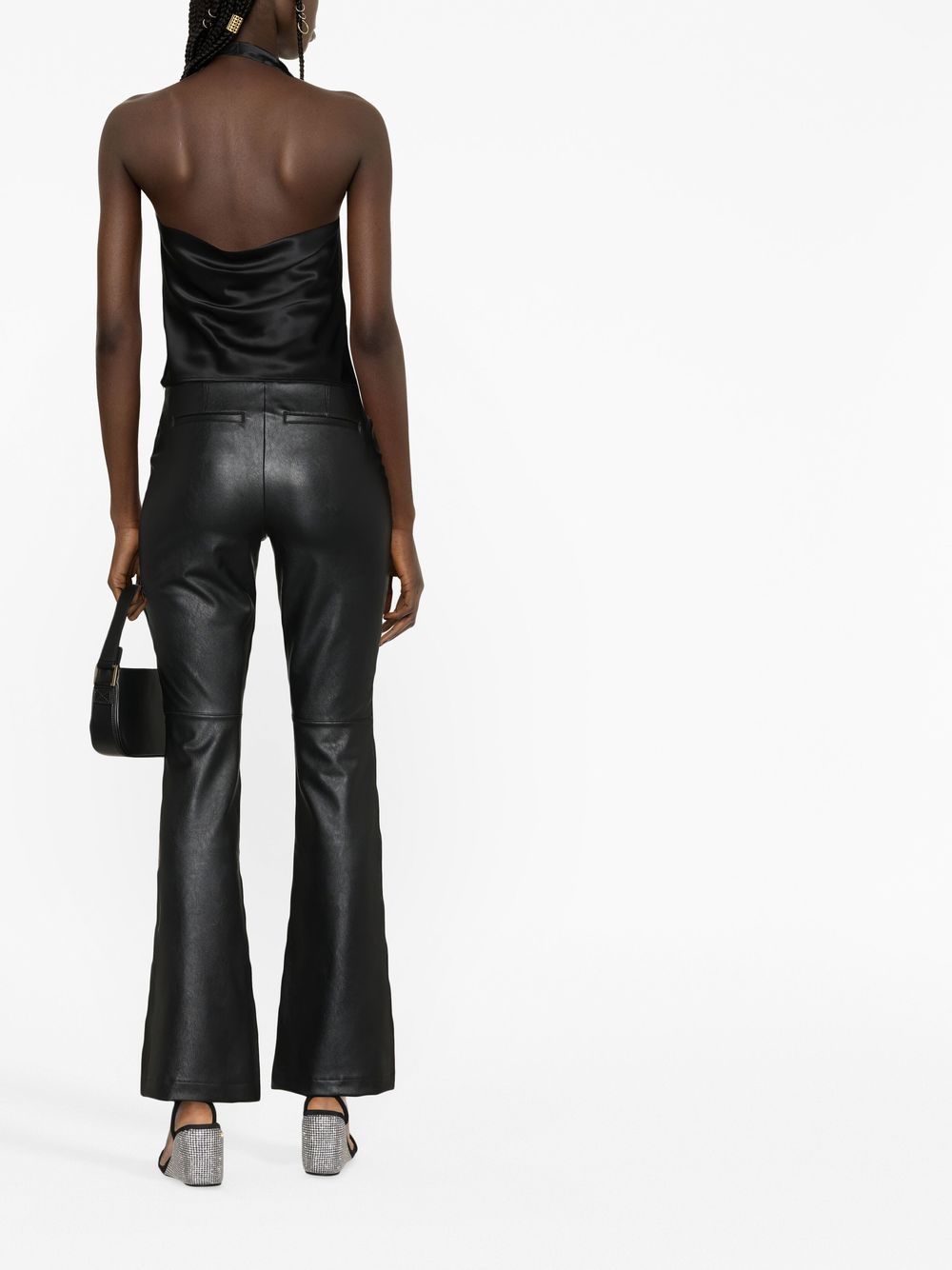 SPANX Flared Leather Trousers - Farfetch