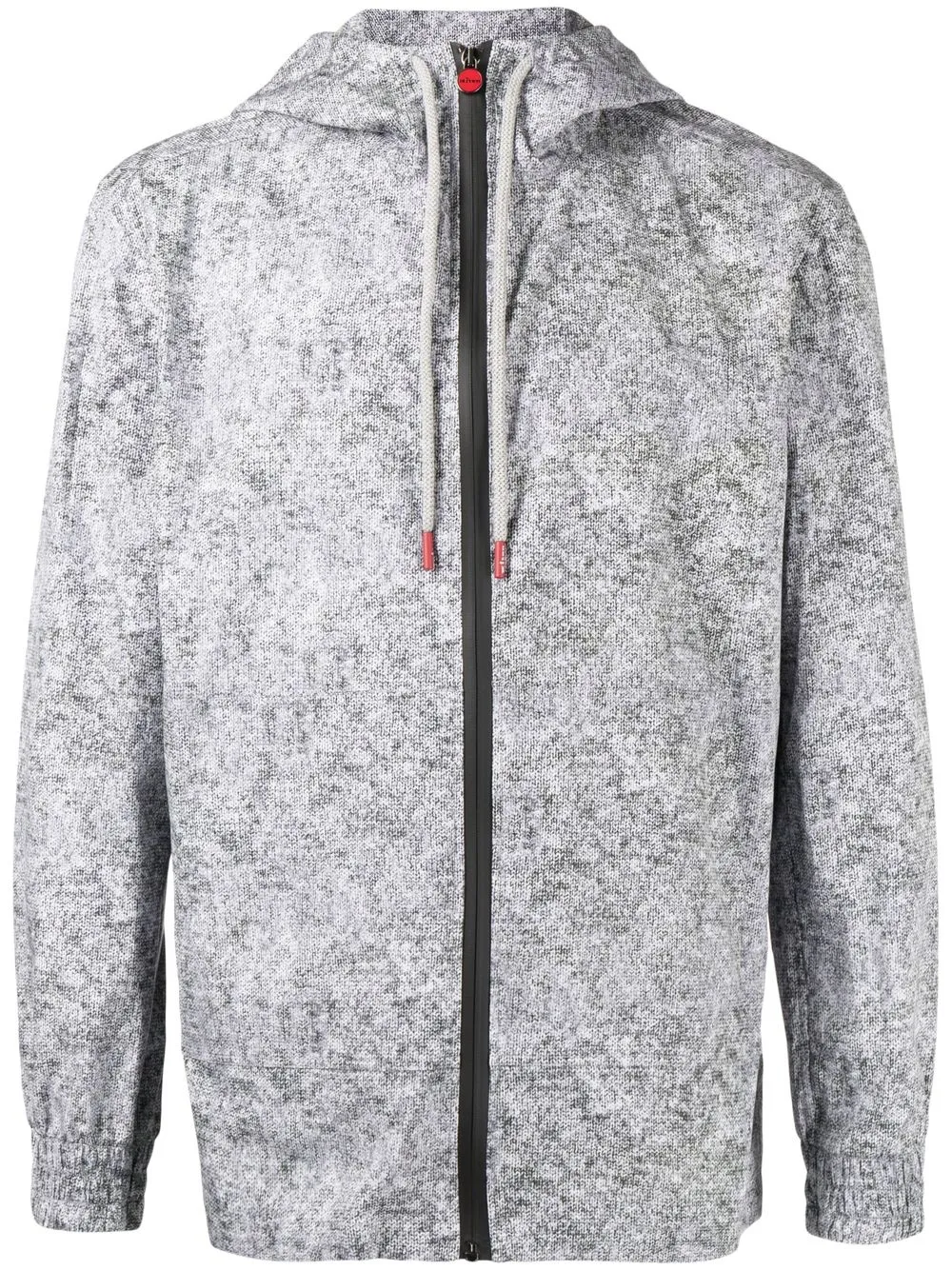 

Kiton hoodie con cordones y cierre - Gris