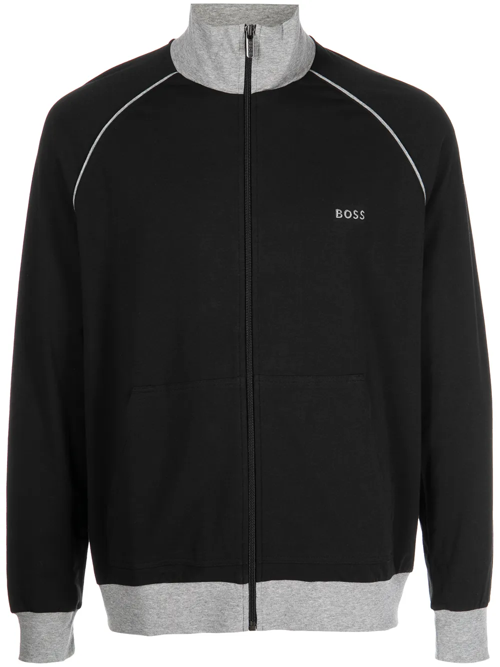 

BOSS colour-block zip-up jacket - Black