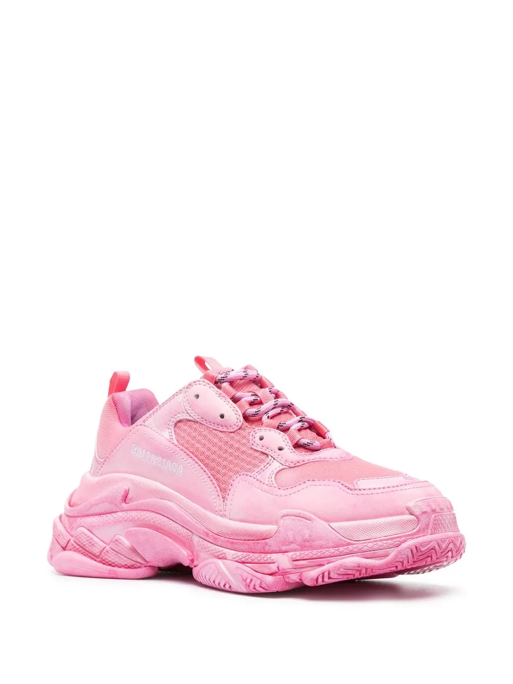 Shop Balenciaga Triple S Low-top Sneakers In Pink