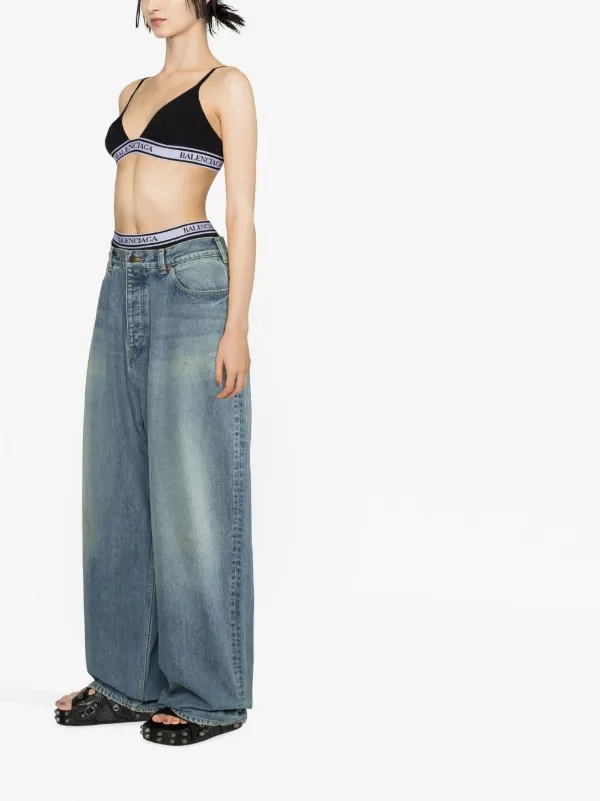 Balenciaga high-rise wide-leg Jeans - Farfetch