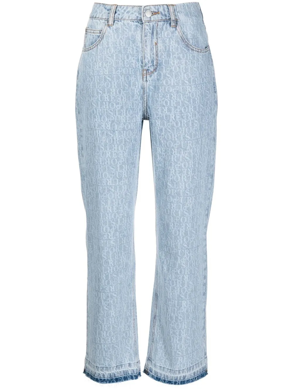 PortsPURE monogram-pattern Print Jeans - Farfetch