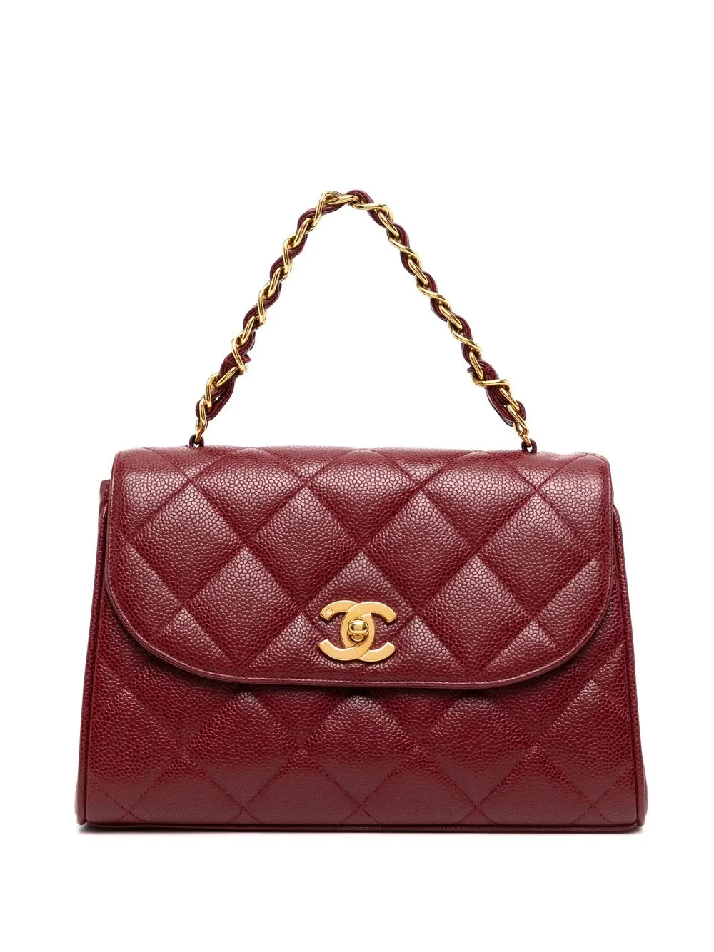 

Chanel Pre-Owned 1995 diamond-quilted flap handbag - Red