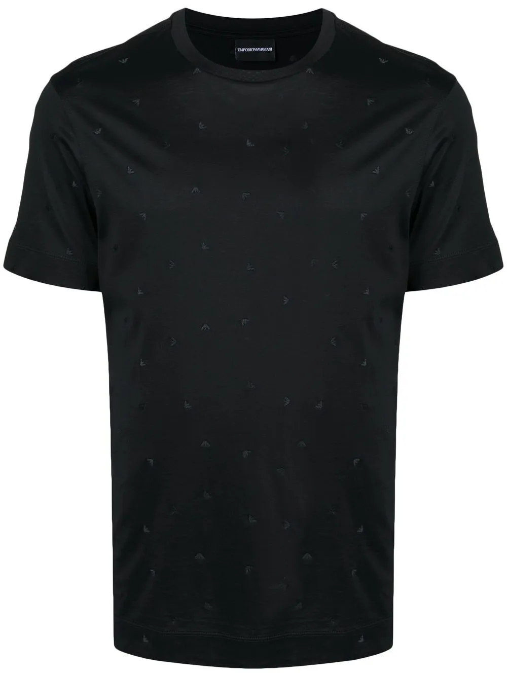 

Emporio Armani logo embroidered T-shirt - Black