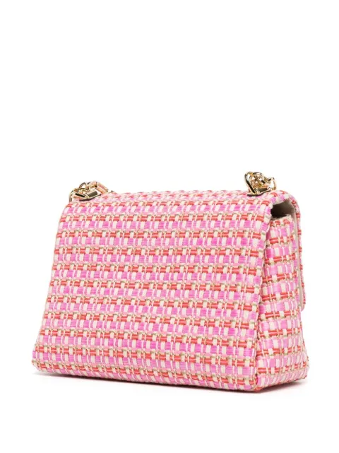 carlyle raffia tweed medium shoulder bag