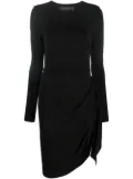 Federica Tosi asymmetric jersey dress - Black