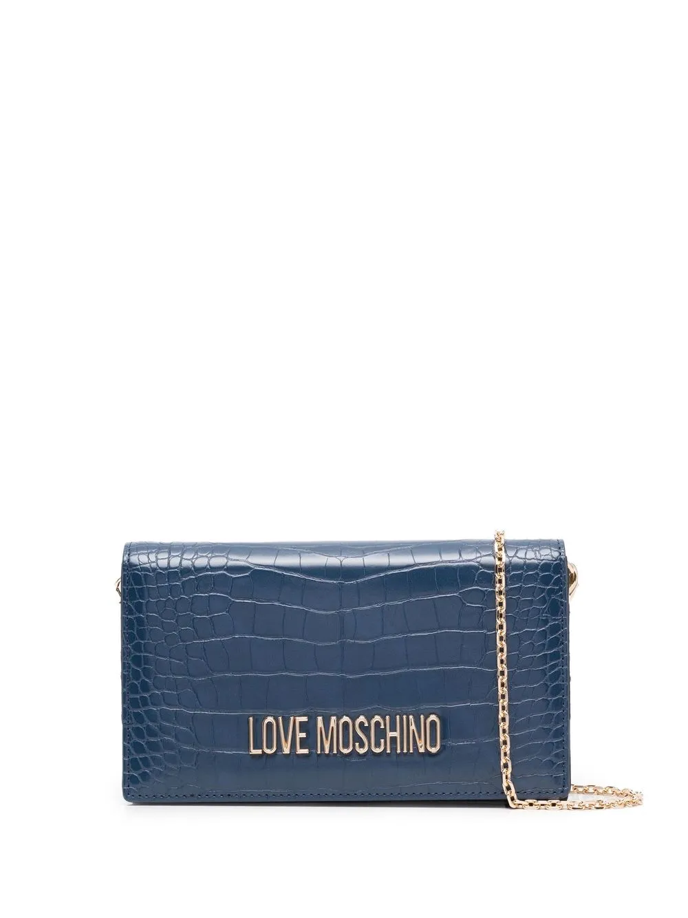 

Love Moschino crocodile-embossed crossbody bag - Blue