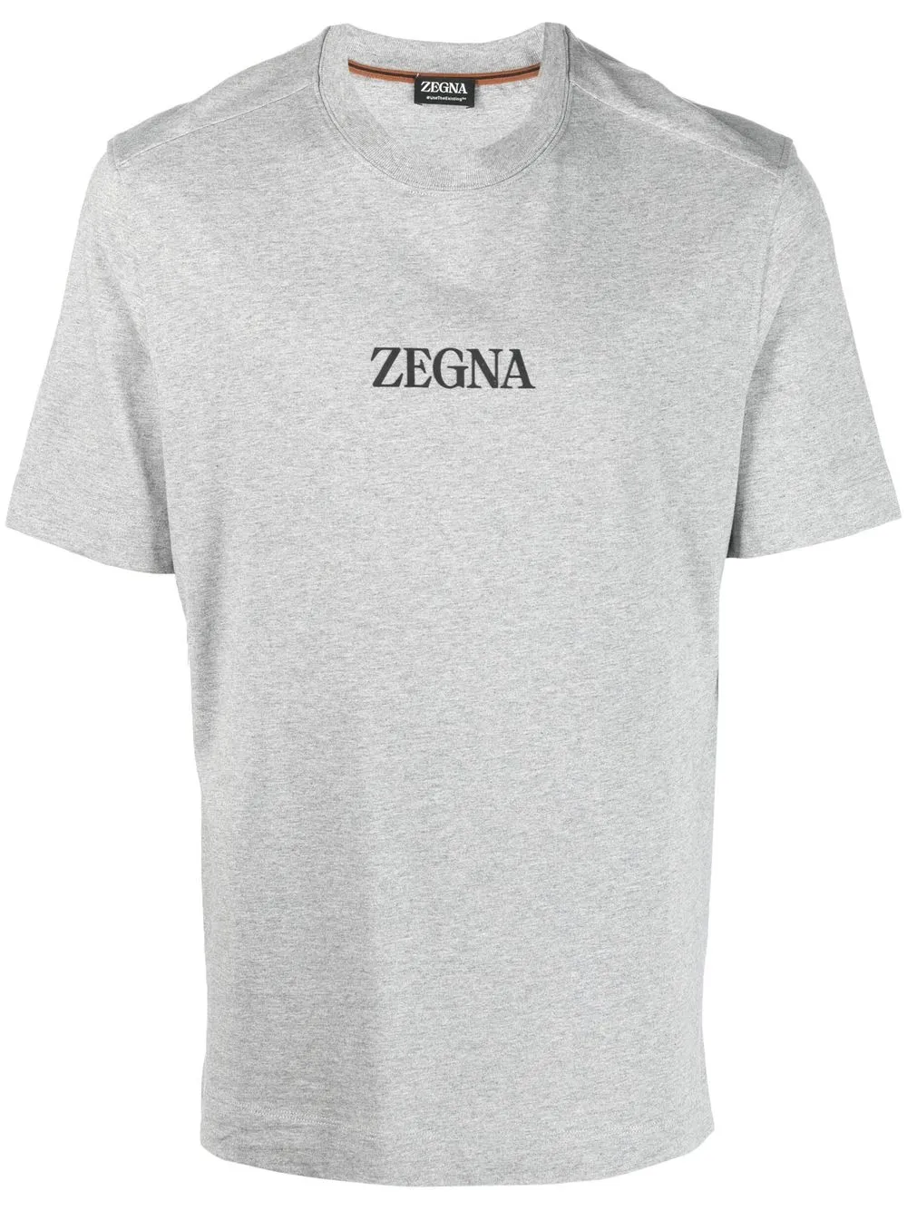 

Zegna playera manga corta con logo estampado - Gris