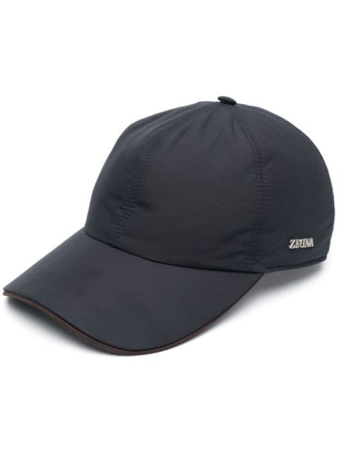 Zegna logo-plaque cotton cap