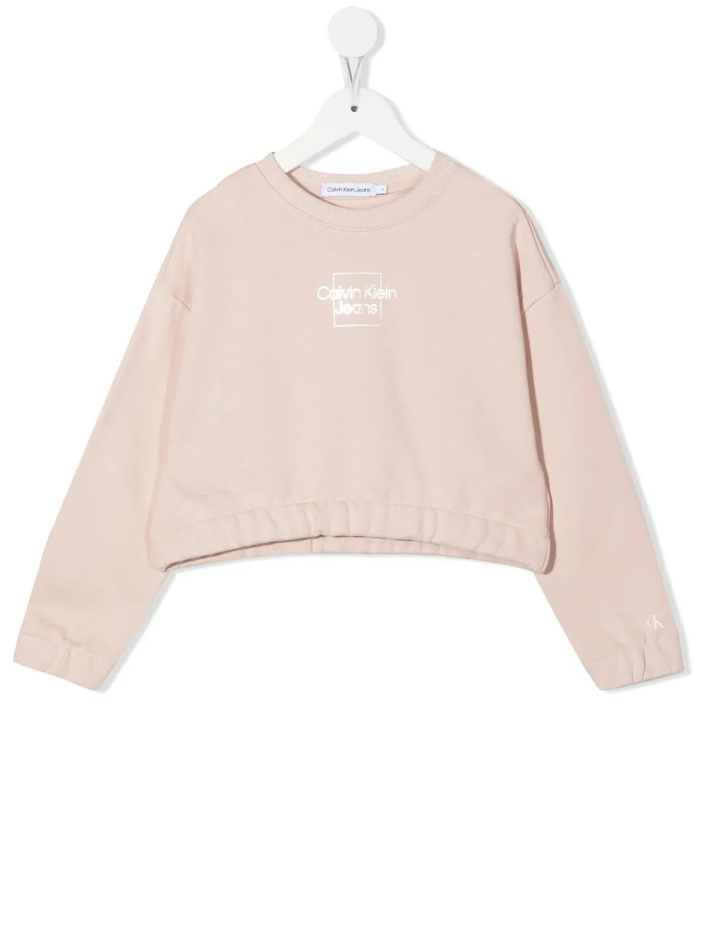 

Calvin Klein Kids sudadera corta con logo estampado - Rosado