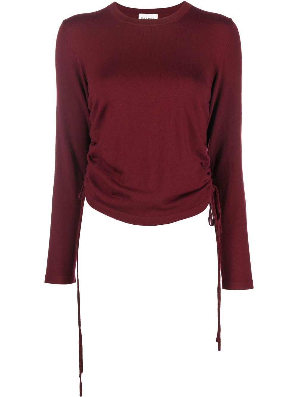 

P.A.R.O.S.H. ruched stretch-wool jumper - Red