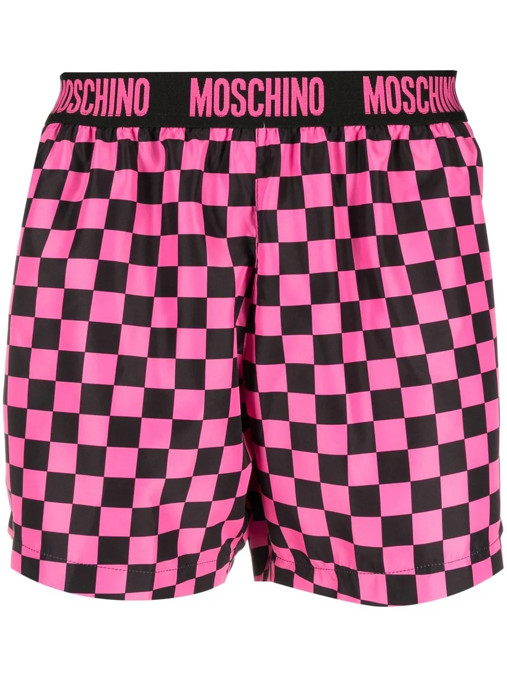 

Moschino shorts con estampado de cuadros - Rosado