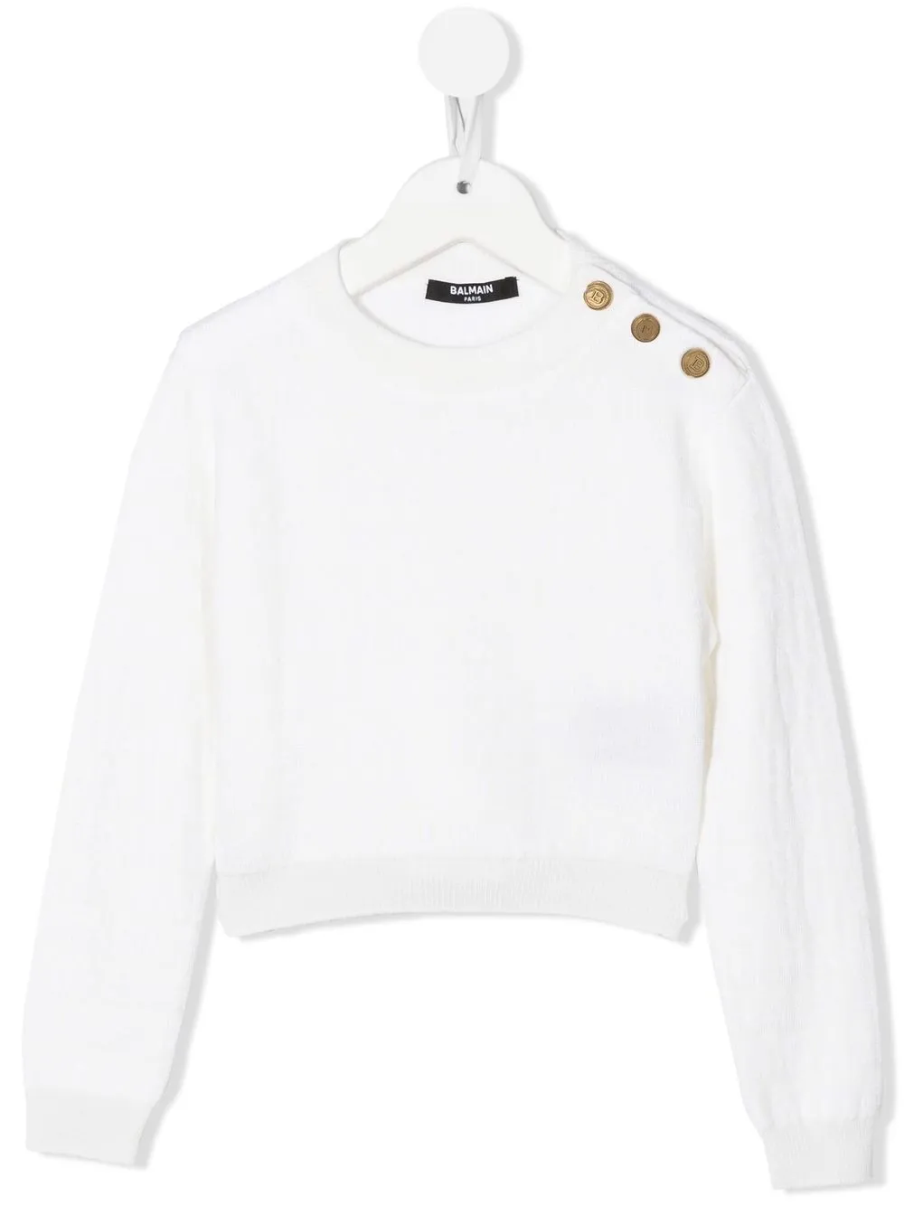 

Balmain Kids sudadera con detalle de botones - Neutro